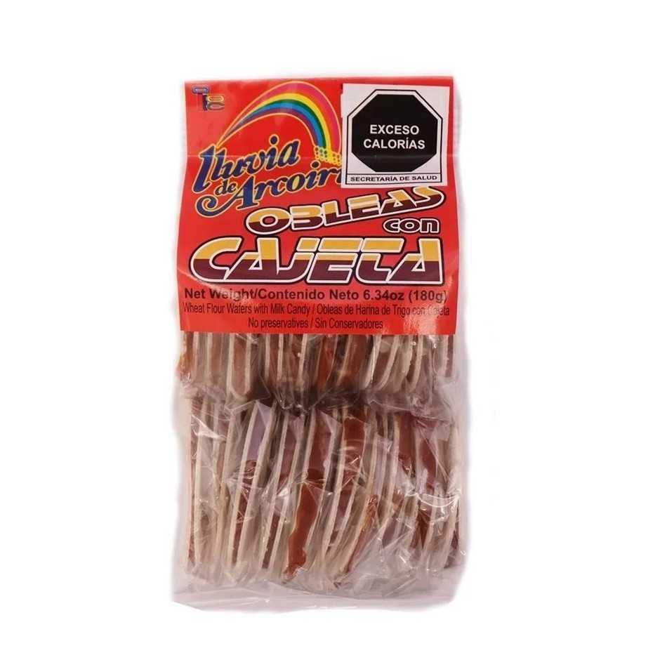 OBLEA ARCOIRIS CAJETA 20 PZS
