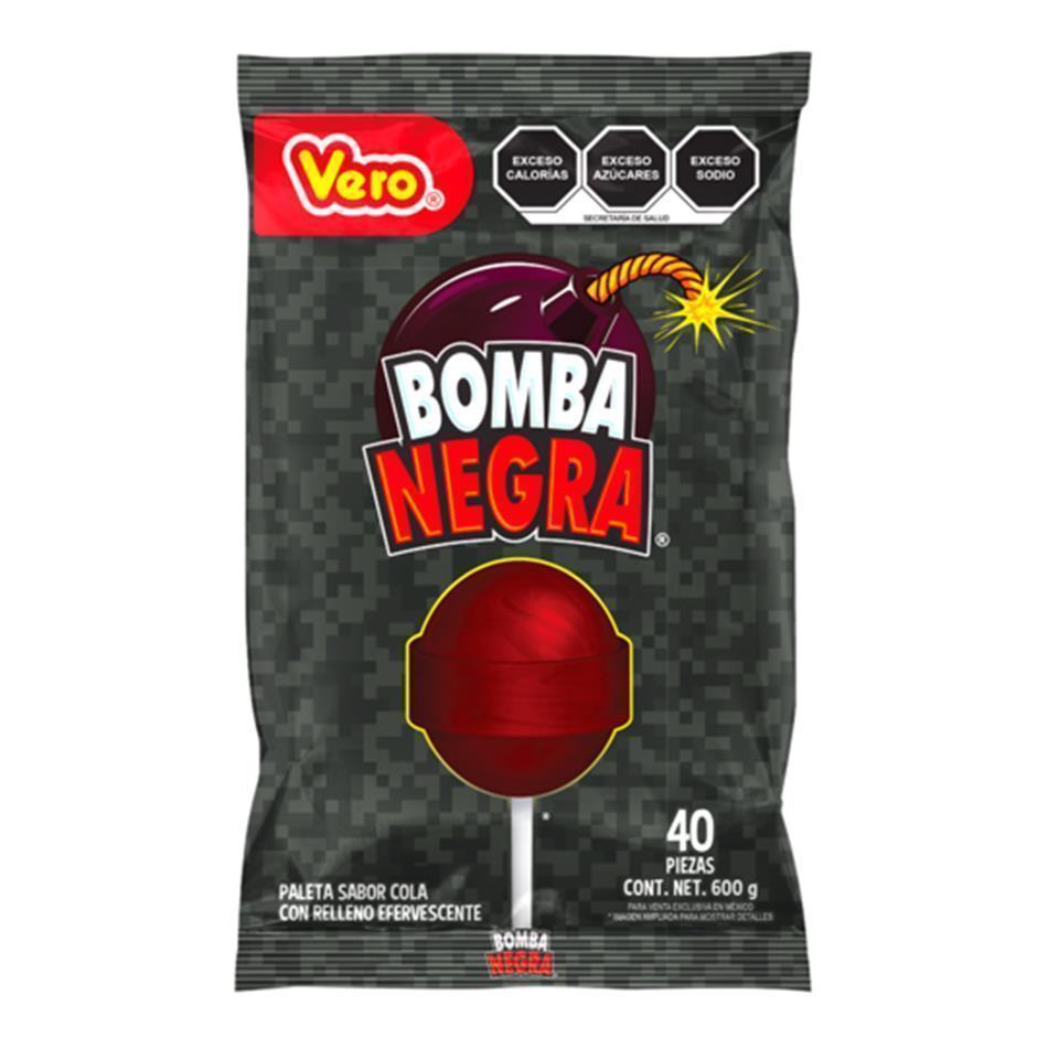 Producto - PALETA BOMBA NEGRA 40 PZS