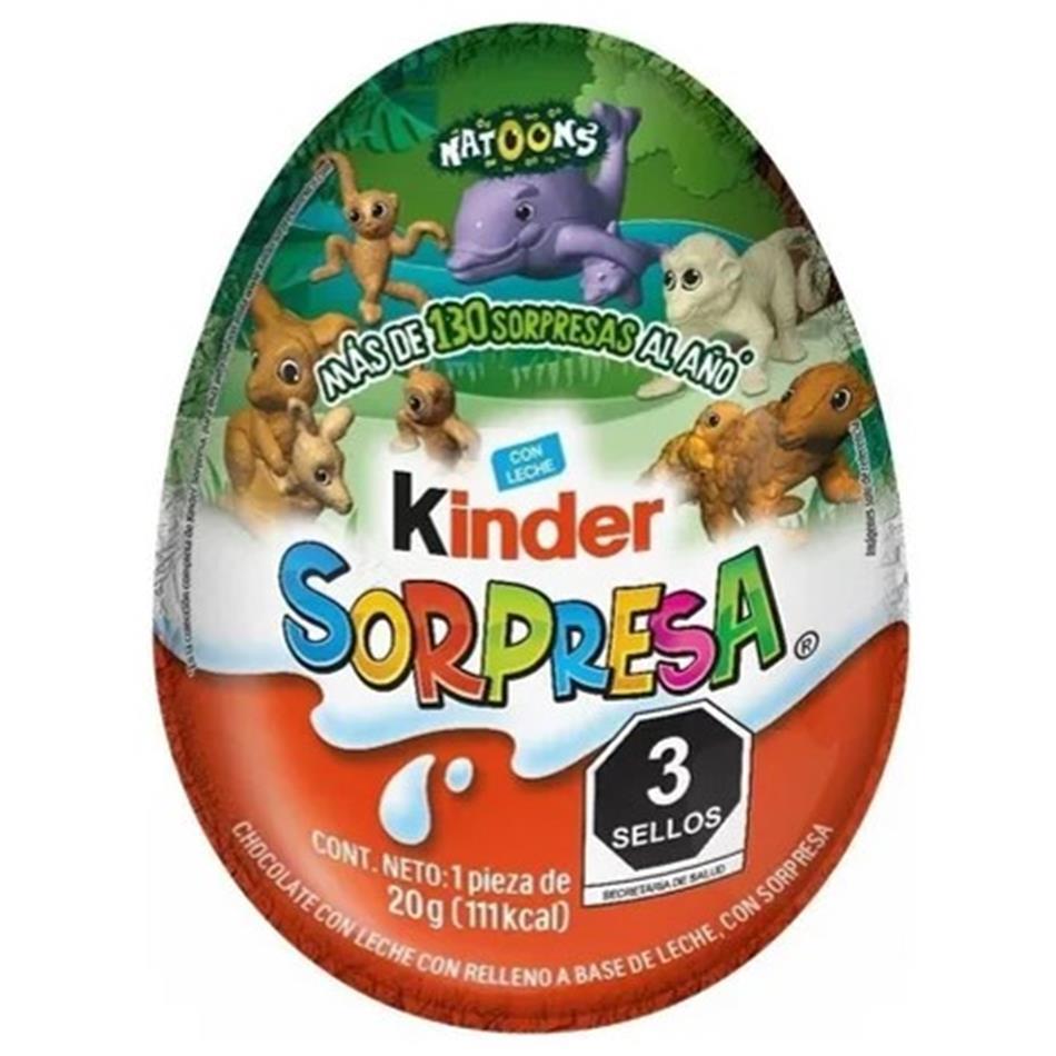 Producto - HUEVITO KINDER NATOONS/ ANIMALES 8 PZS