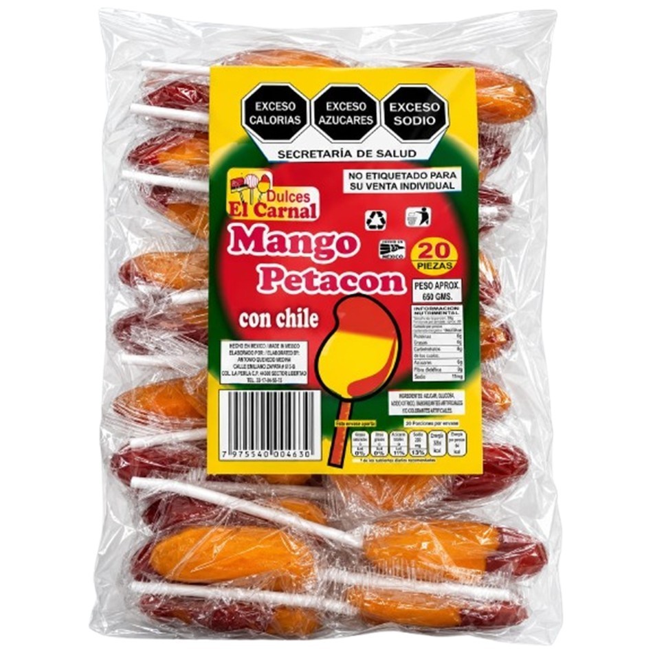 Producto - PALETA MANGO PETACON 20 PZS