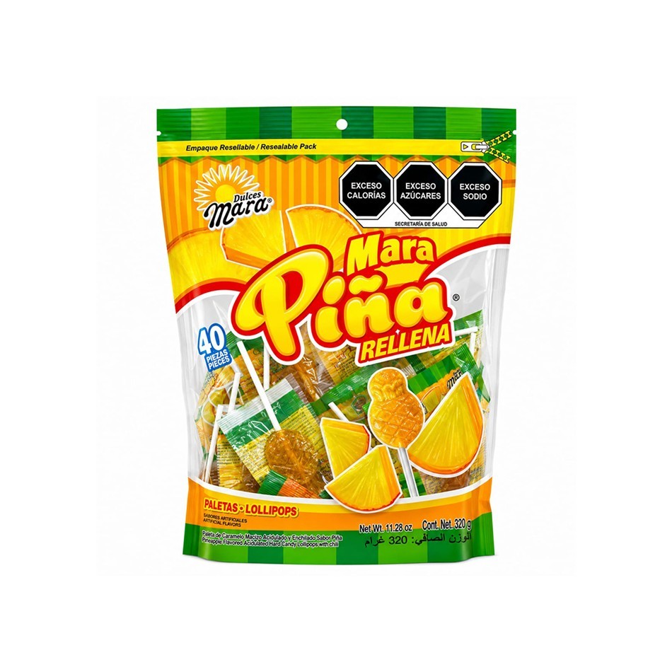 Producto - PALETA PIÑA RELLENA 40 PZS