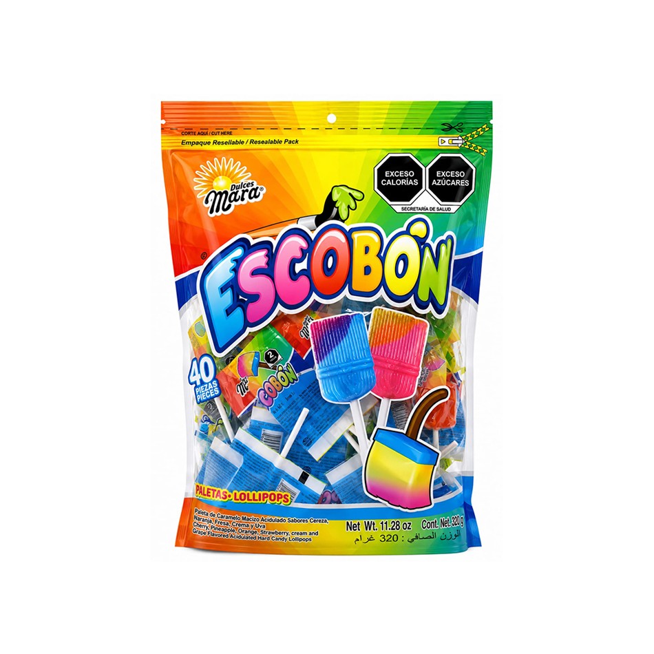PALETA ESCOBON SURTIDO OPTIMAL 40 PZS