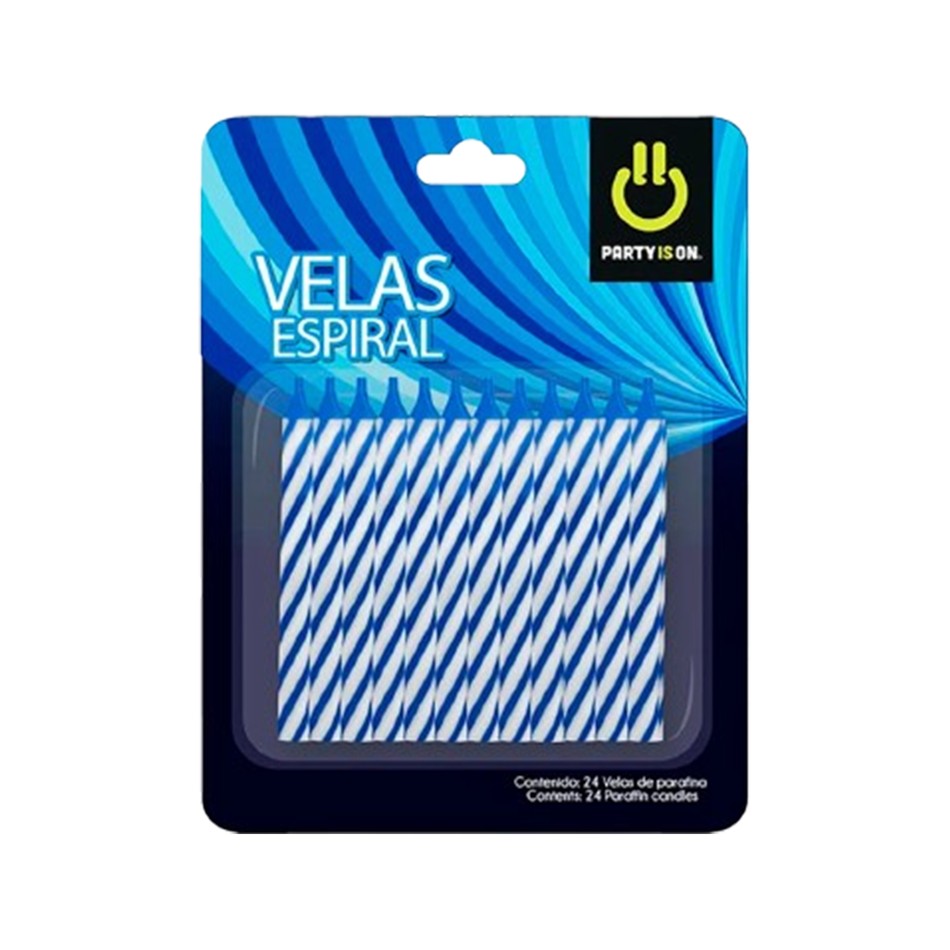 Producto - VELA SELECTAS ESPIRAL AZUL
