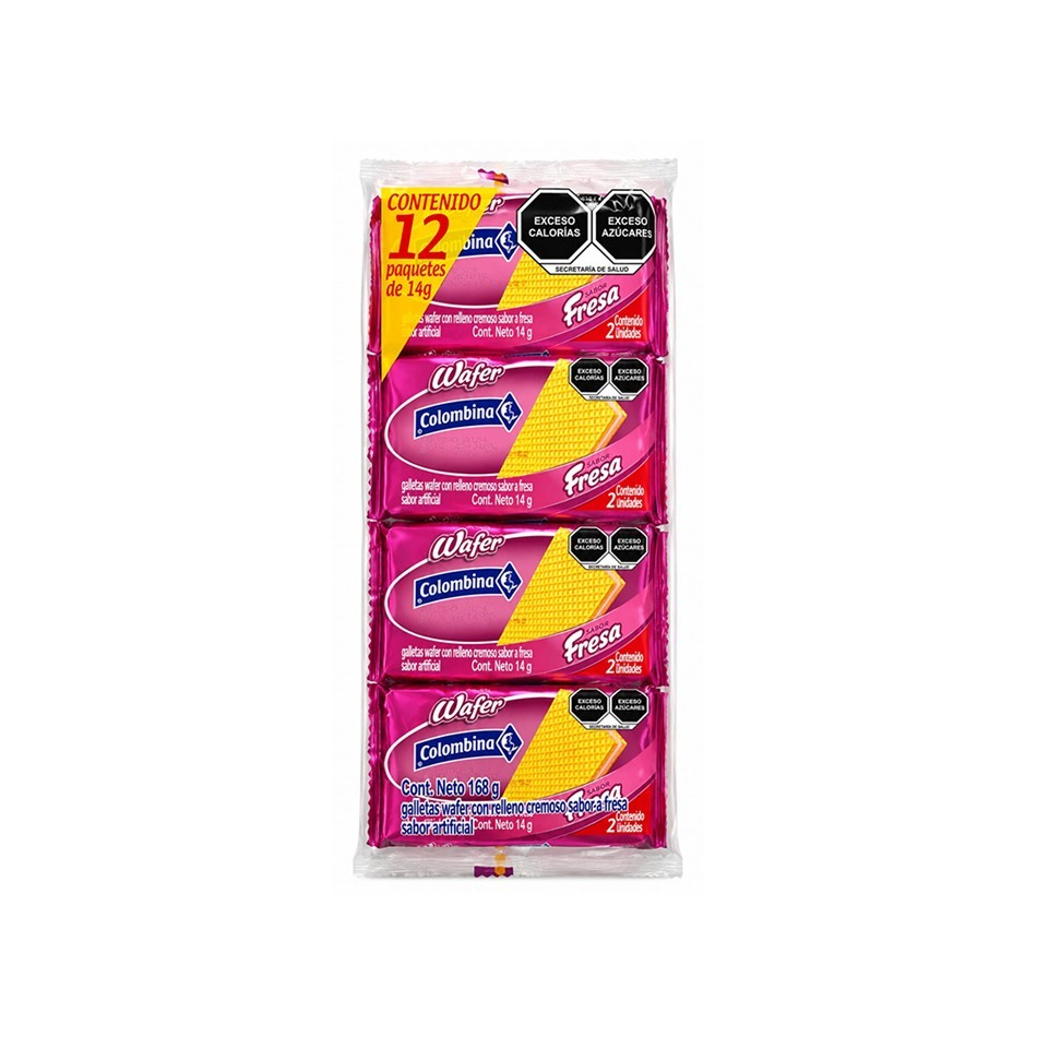 Producto - GALLETAS WAFER FRESA 12 PZS