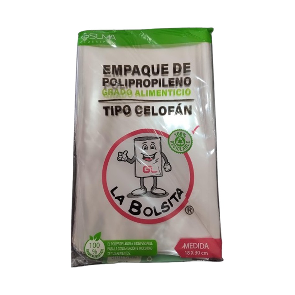 Producto - BOLSA DE CELOFAN BOLSIPACK 18X30 100 PZS