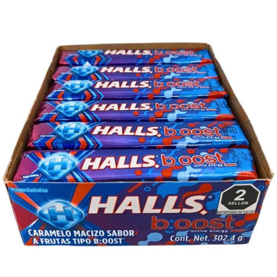 Producto - PASTILLA HALLS BOOST 12 PZS