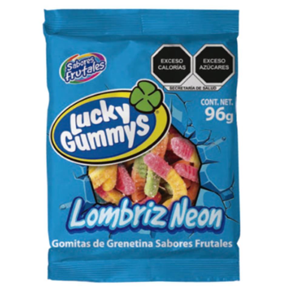 Producto - LUCKY LOMBRICES NEON 96 GRS