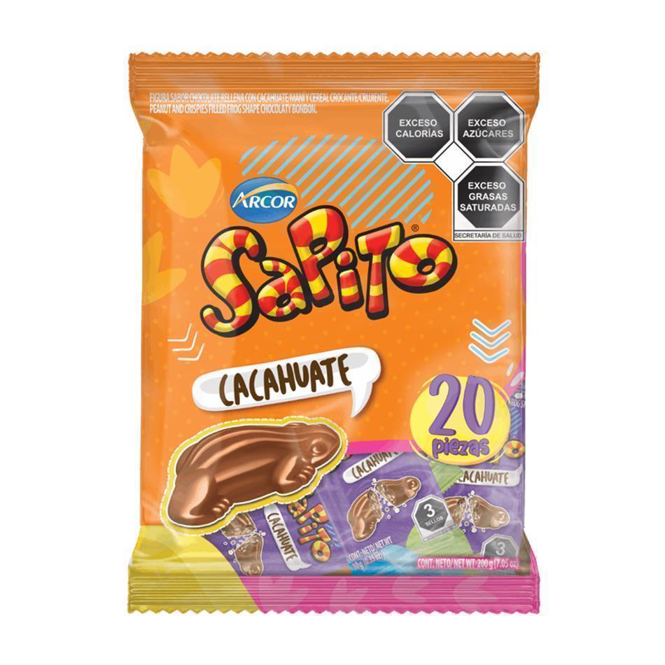 Producto - CHOCOLATE SAPITO CACAHUATE 20 PZS