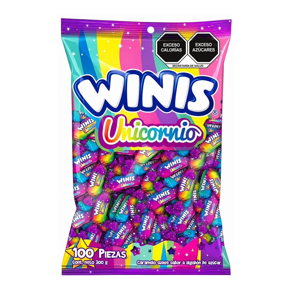 Producto - CARAMELO WINIS UNICORNIO 100 PZS